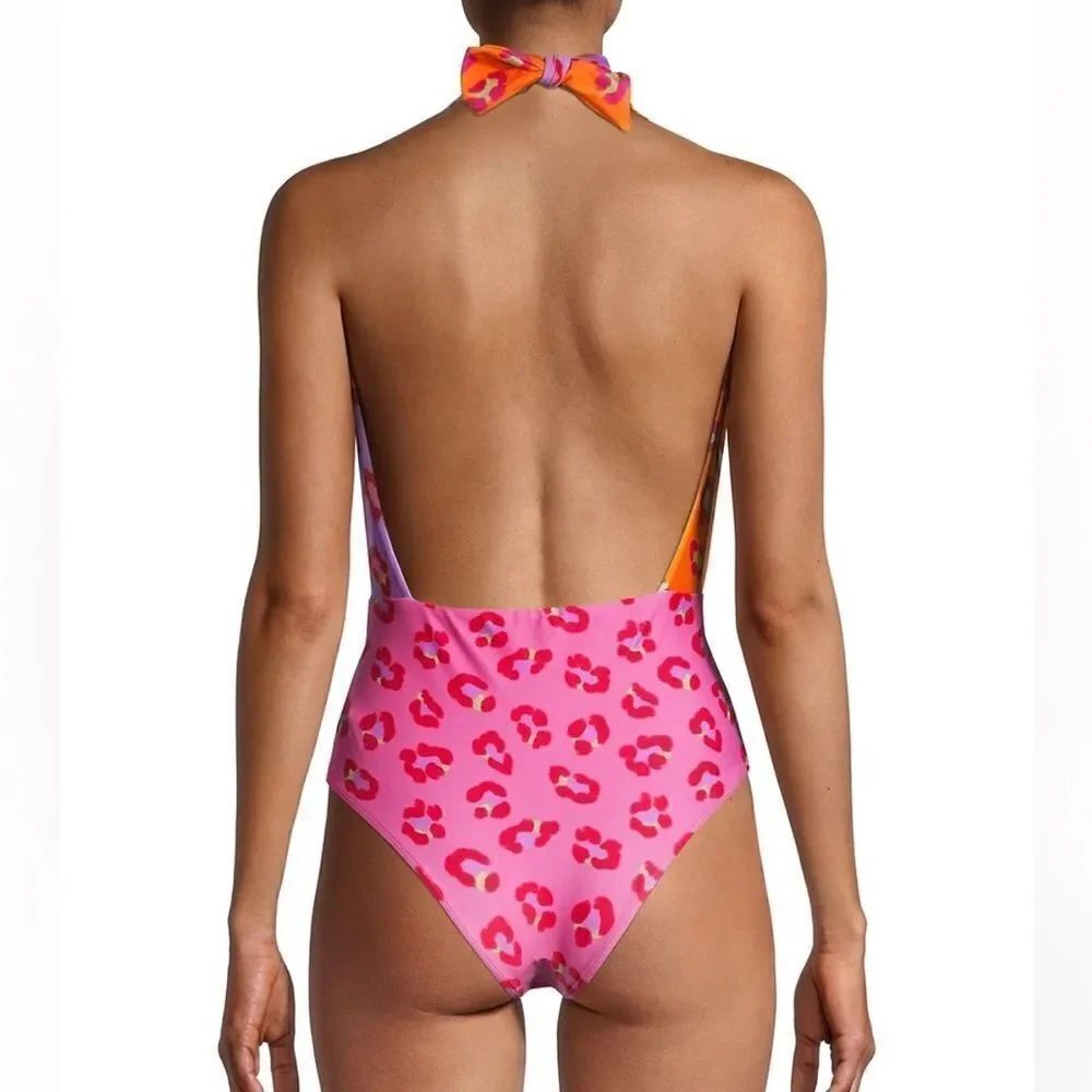 FARM Rio Maxi Leopard Patch Front One-Piece Swimsuit - Picture 4 of 4